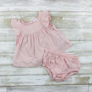 Old Navy Pink Eyelet Outfit Set, 3-6M